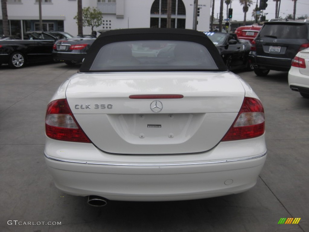 2008 CLK 350 Cabriolet - Arctic White / Stone photo #3