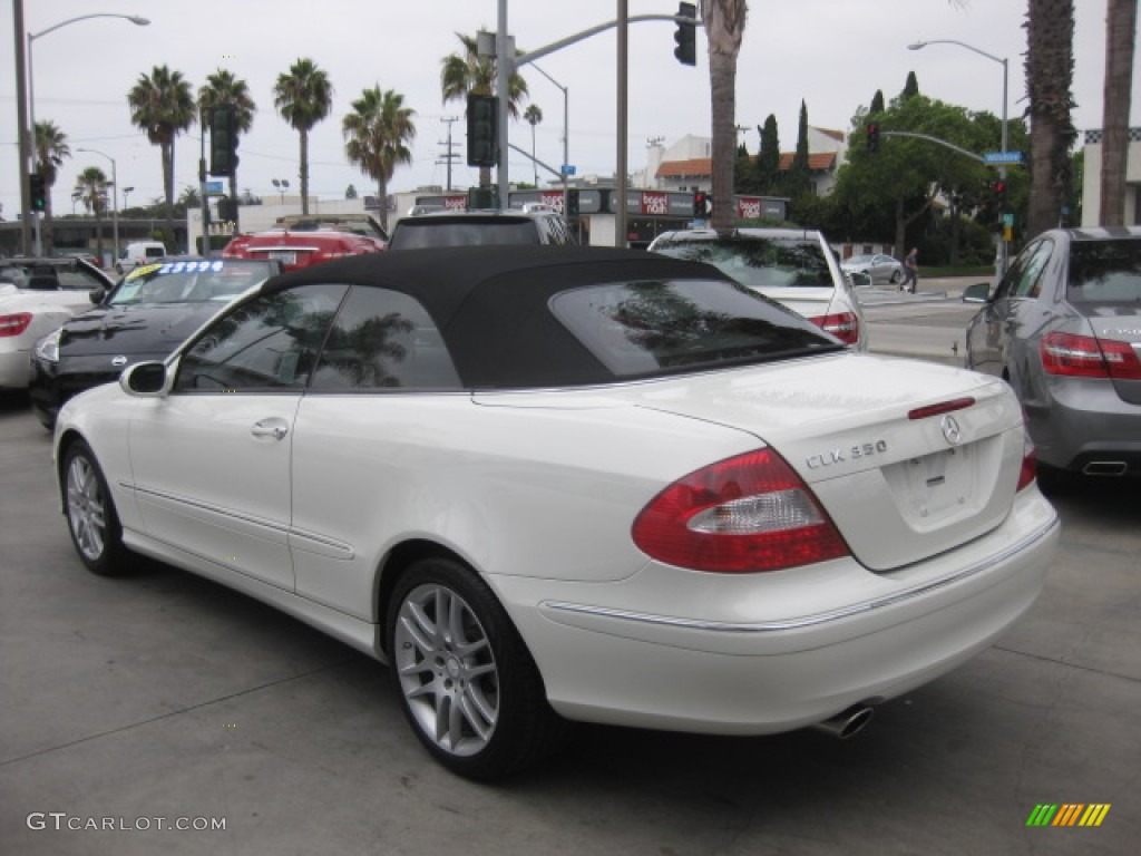 2008 CLK 350 Cabriolet - Arctic White / Stone photo #4