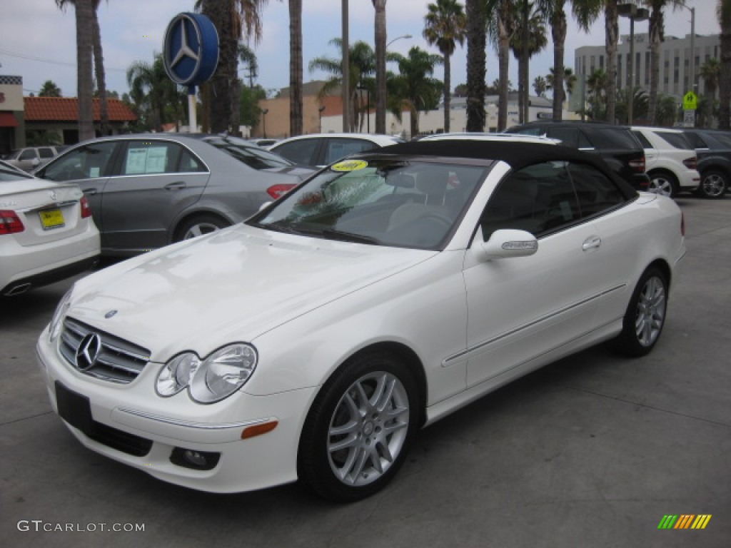 Arctic White 2008 Mercedes-Benz CLK 350 Cabriolet Exterior Photo #87222471