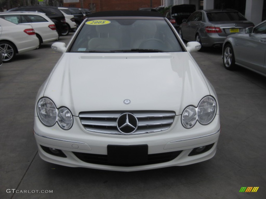 2008 CLK 350 Cabriolet - Arctic White / Stone photo #6