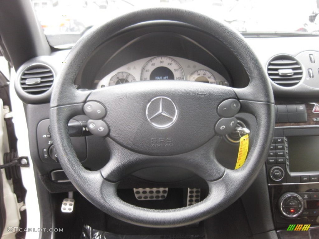 2008 Mercedes-Benz CLK 350 Cabriolet Stone Steering Wheel Photo #87222558