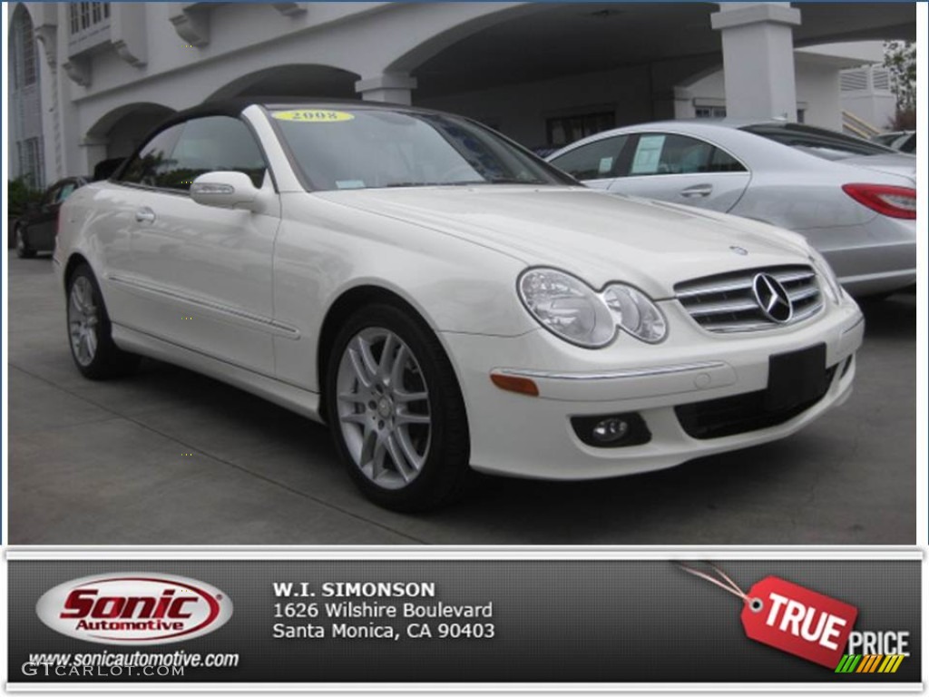 2008 CLK 350 Cabriolet - Arctic White / Stone photo #26