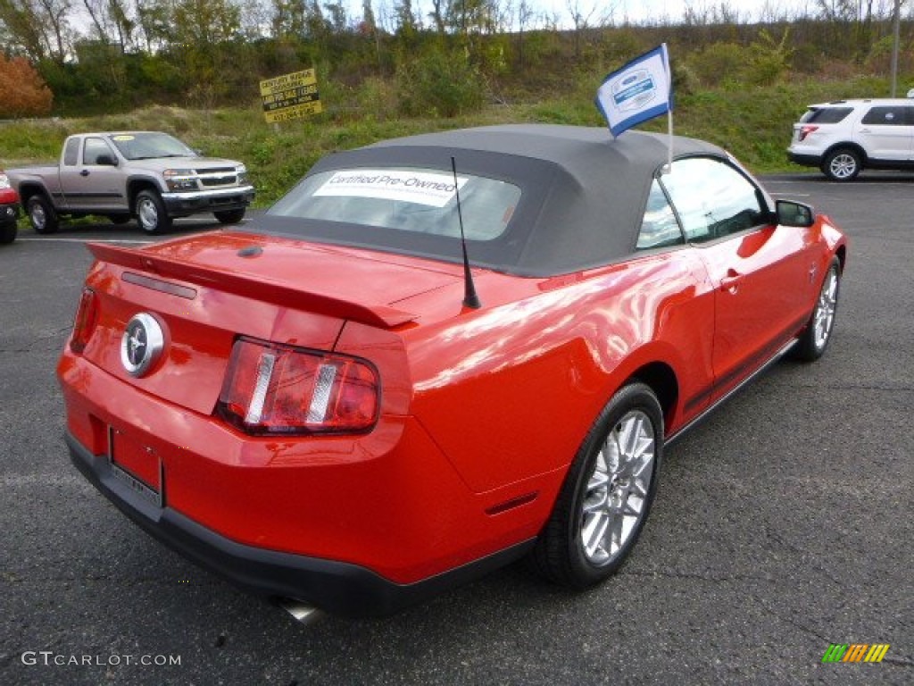 2012 Mustang V6 Premium Convertible - Race Red / Stone photo #2