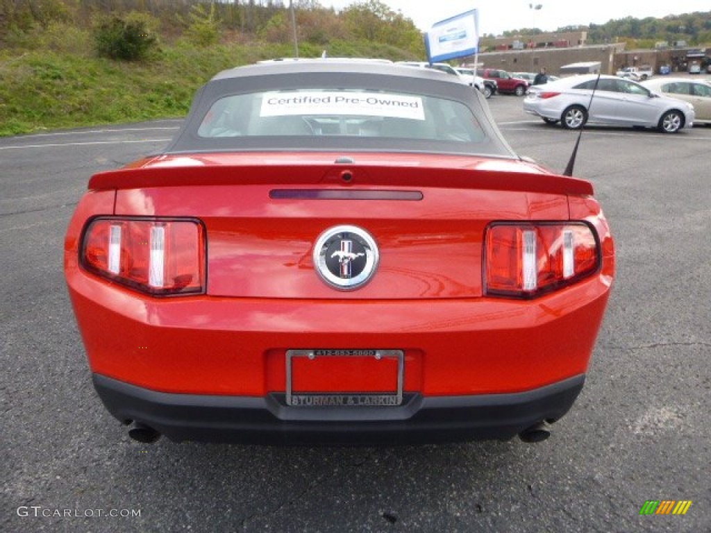 2012 Mustang V6 Premium Convertible - Race Red / Stone photo #3