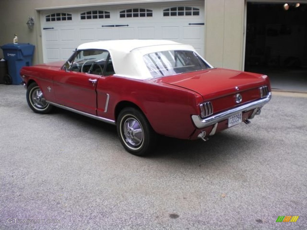 1965 Mustang Convertible - Rangoon Red / White photo #4