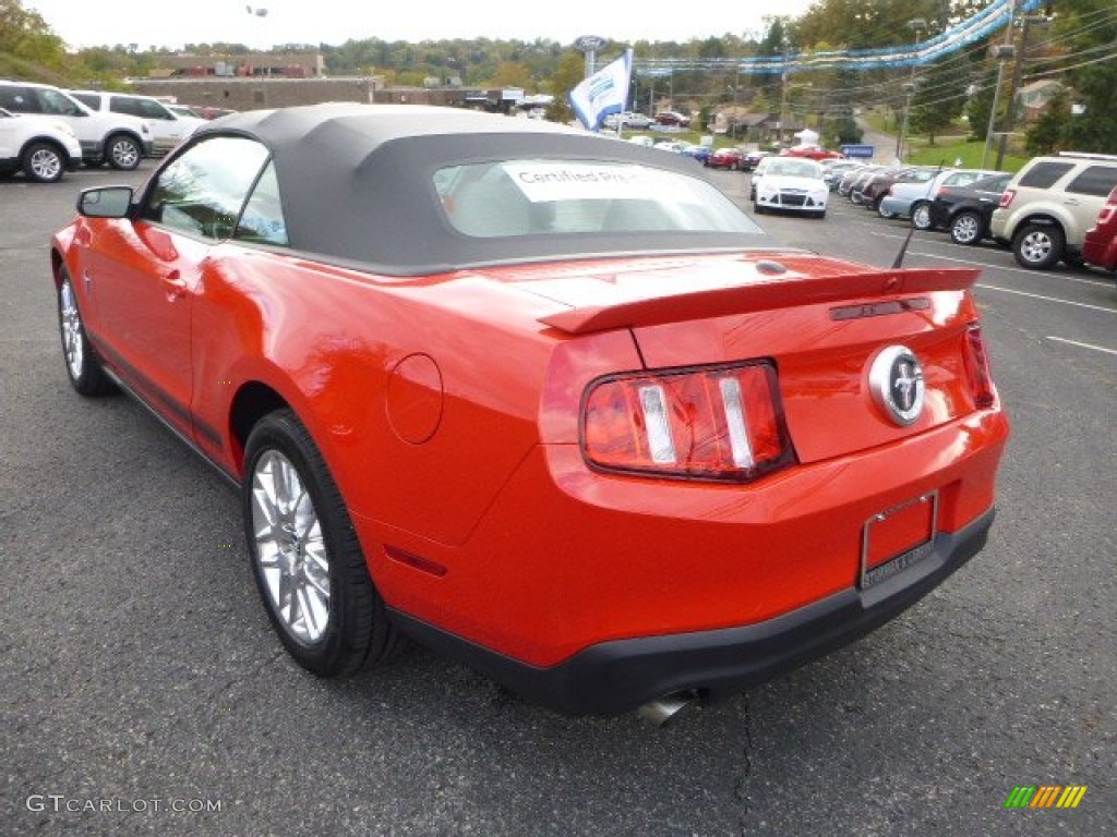 2012 Mustang V6 Premium Convertible - Race Red / Stone photo #4