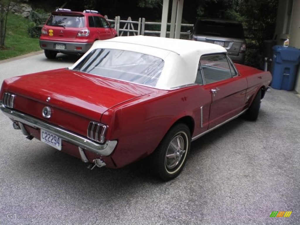 1965 Mustang Convertible - Rangoon Red / White photo #5