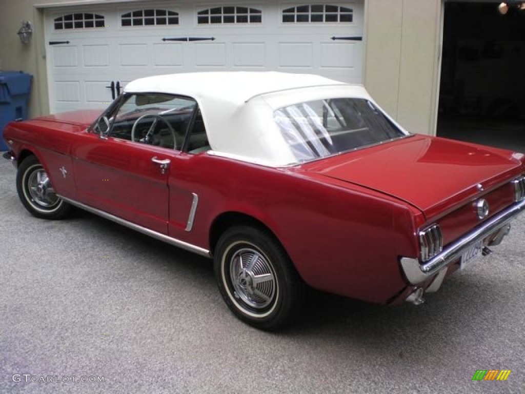 1965 Mustang Convertible - Rangoon Red / White photo #6
