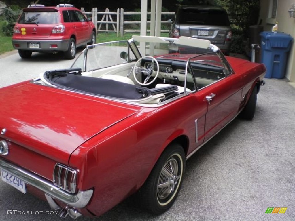 1965 Mustang Convertible - Rangoon Red / White photo #10