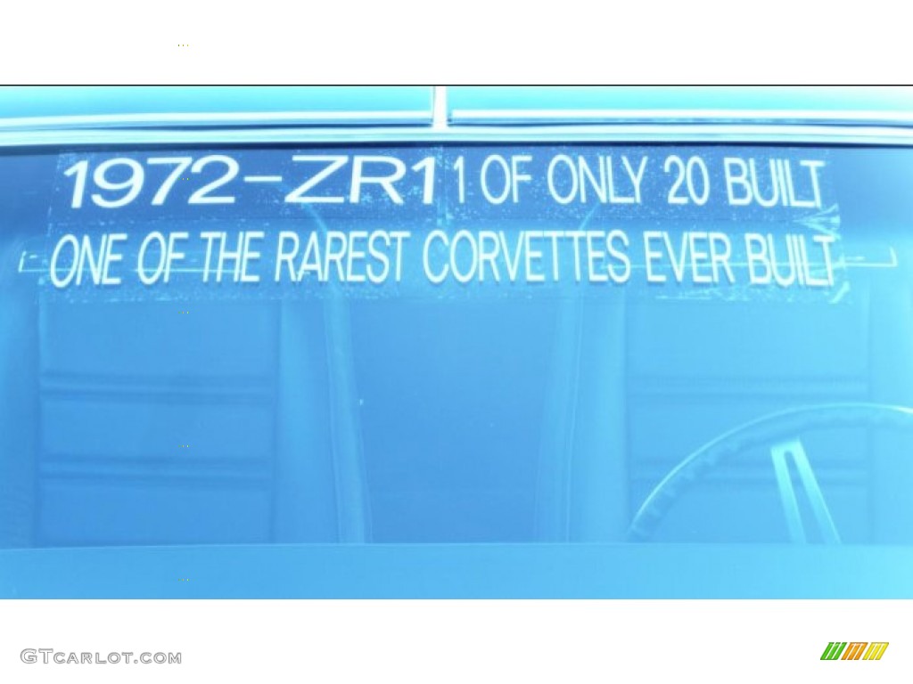 1972 Corvette ZR1 Stingray Coupe - Bryar Blue / Black photo #16