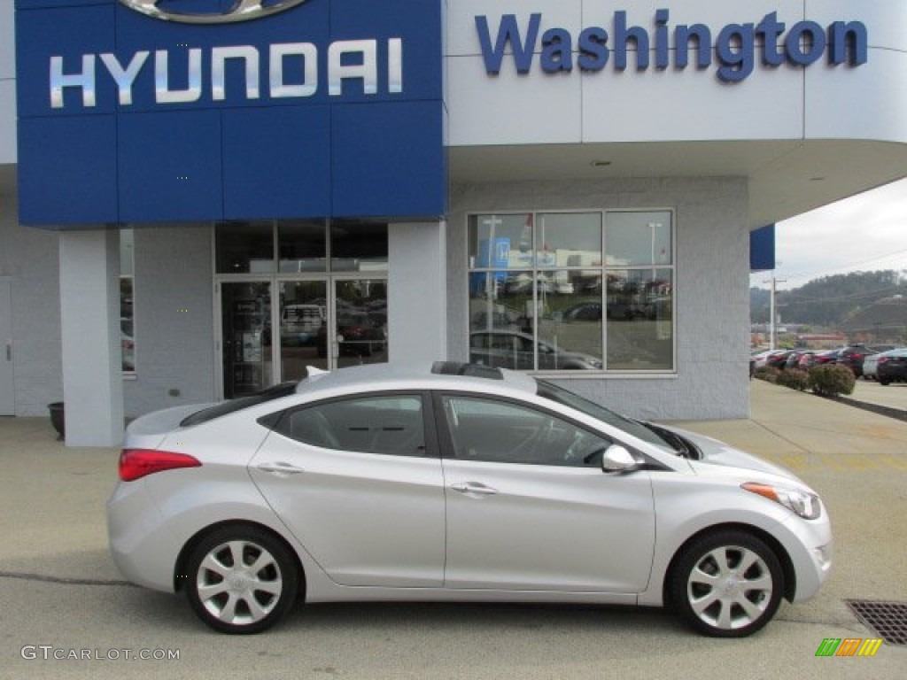 2012 Elantra Limited - Shimmering Silver / Black photo #2