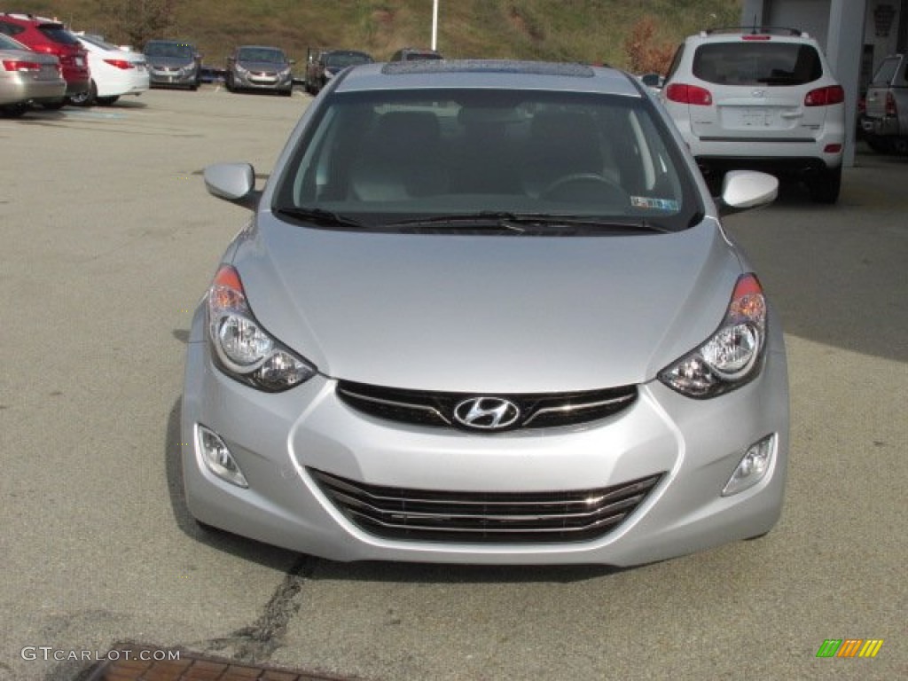 2012 Elantra Limited - Shimmering Silver / Black photo #5