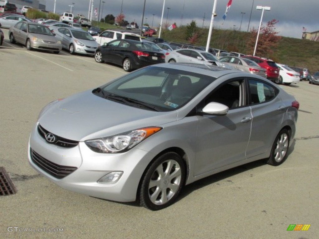 2012 Elantra Limited - Shimmering Silver / Black photo #6