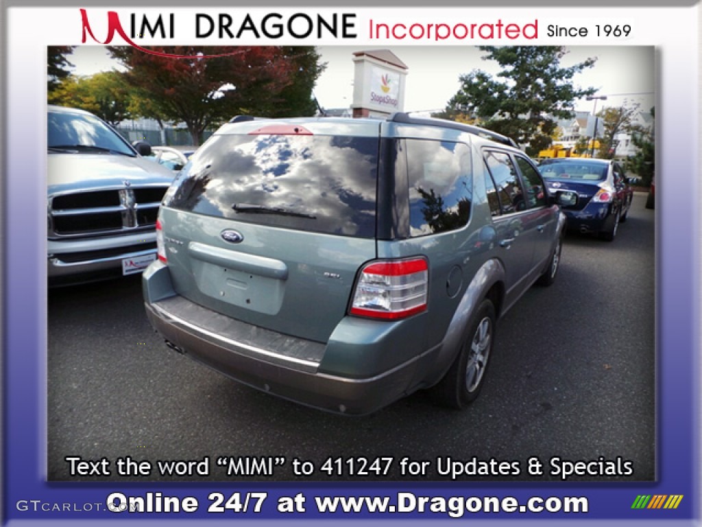 2008 Taurus X SEL - Titanium Green Metallic / Medium Light Stone photo #8