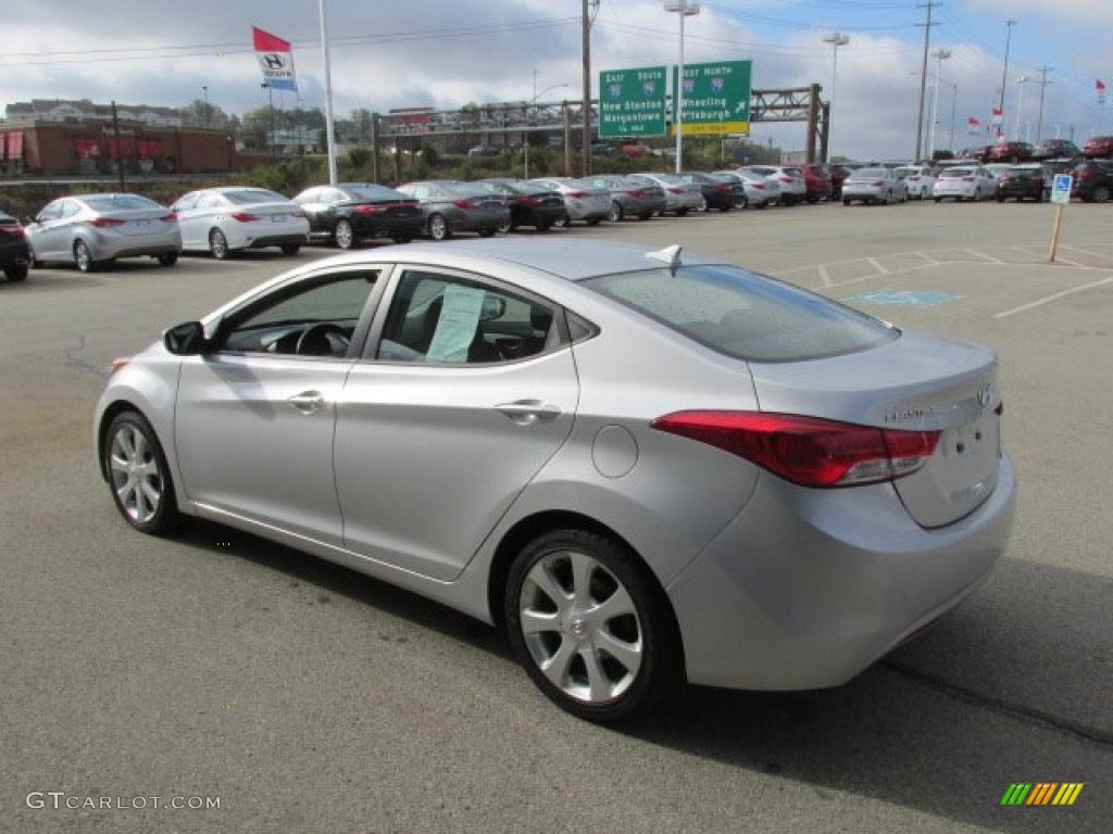 2012 Elantra Limited - Shimmering Silver / Black photo #8