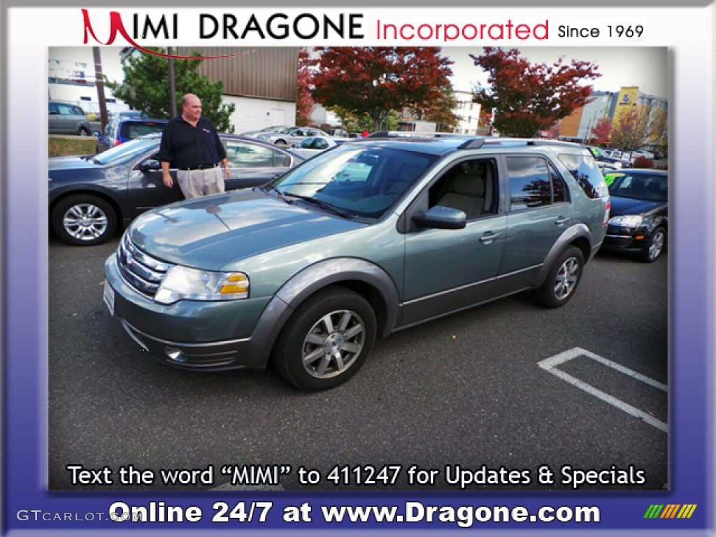 2008 Taurus X SEL - Titanium Green Metallic / Medium Light Stone photo #11