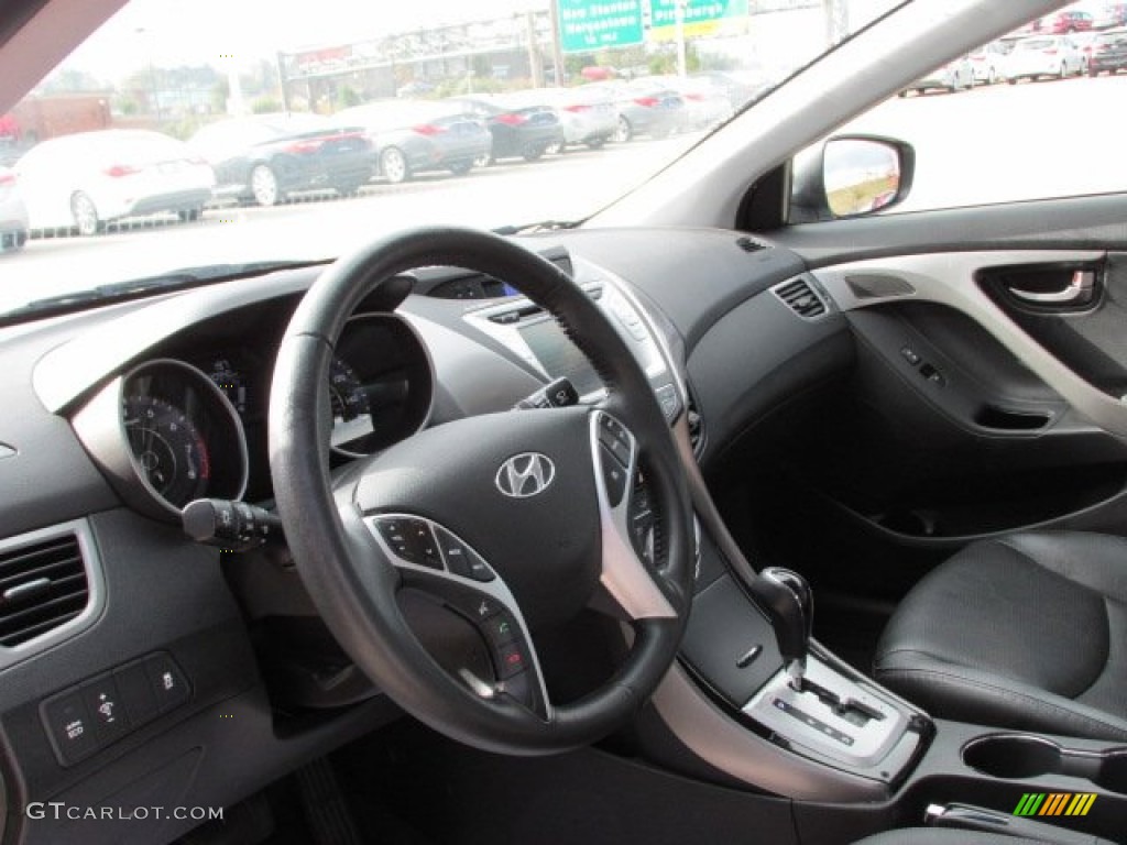 2012 Elantra Limited - Shimmering Silver / Black photo #11