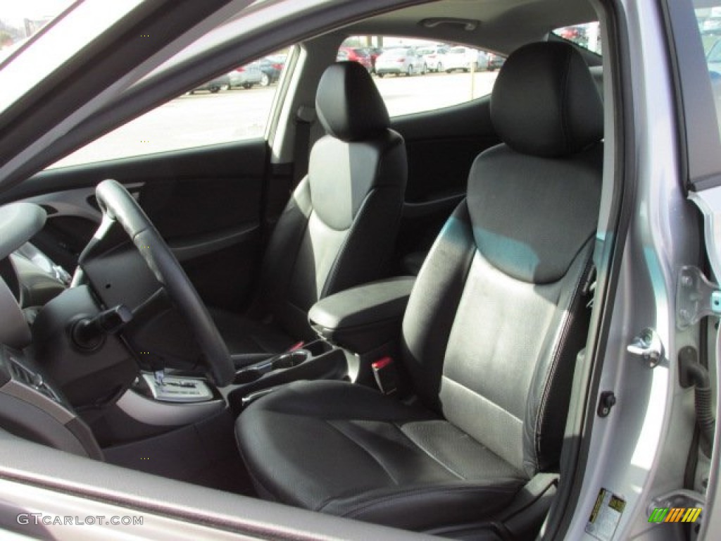 2012 Elantra Limited - Shimmering Silver / Black photo #17