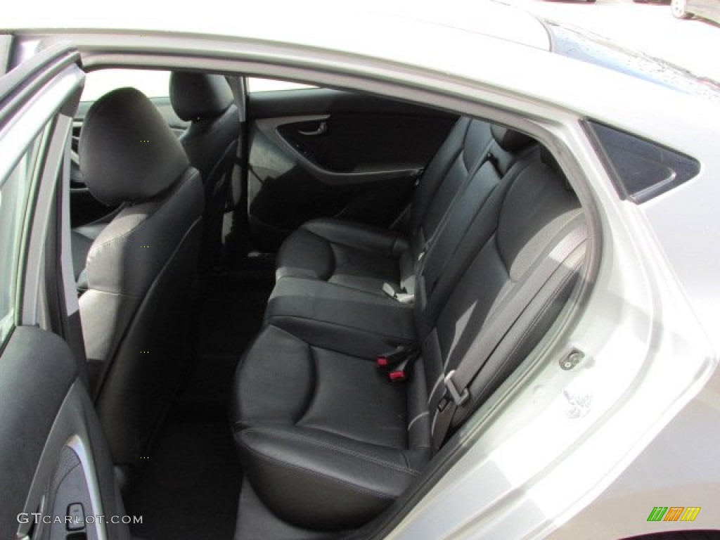 2012 Elantra Limited - Shimmering Silver / Black photo #18