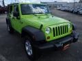 2013 Gecko Green Pearl Jeep Wrangler Unlimited Sport S 4x4  photo #3