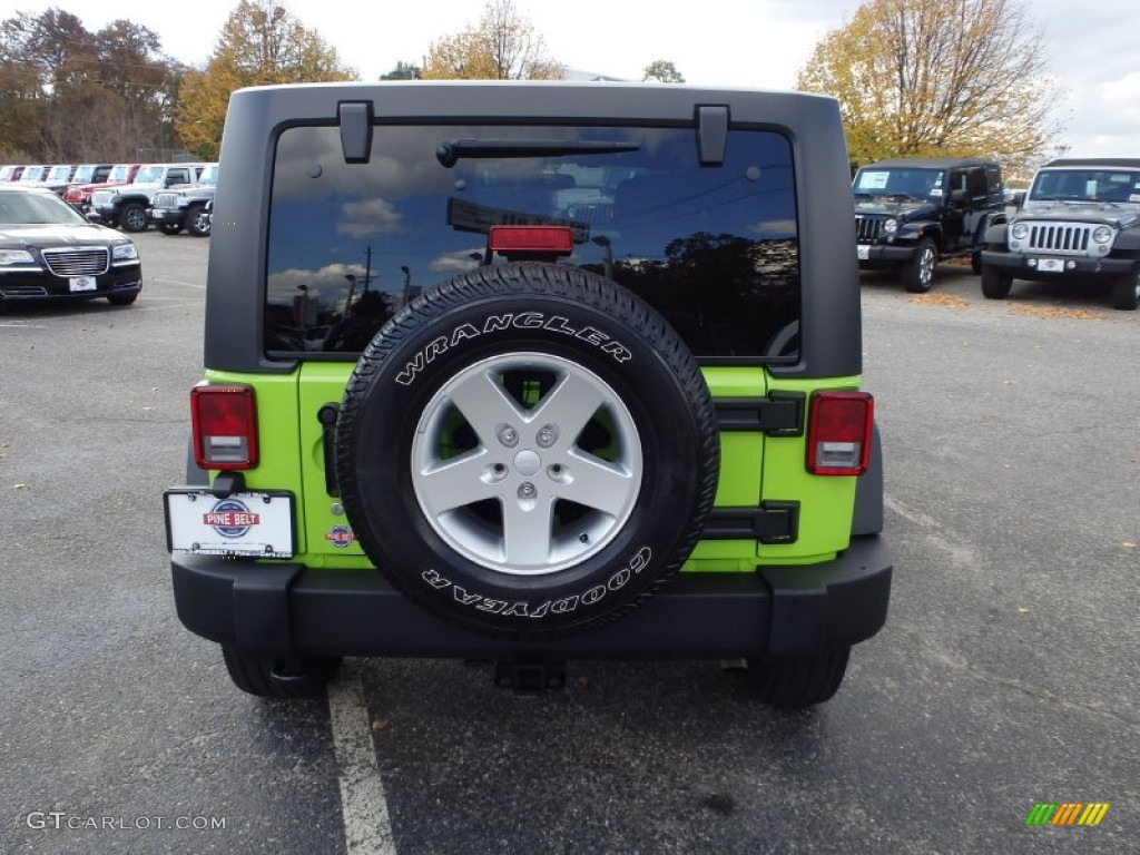 2013 Wrangler Unlimited Sport S 4x4 - Gecko Green Pearl / Black photo #8