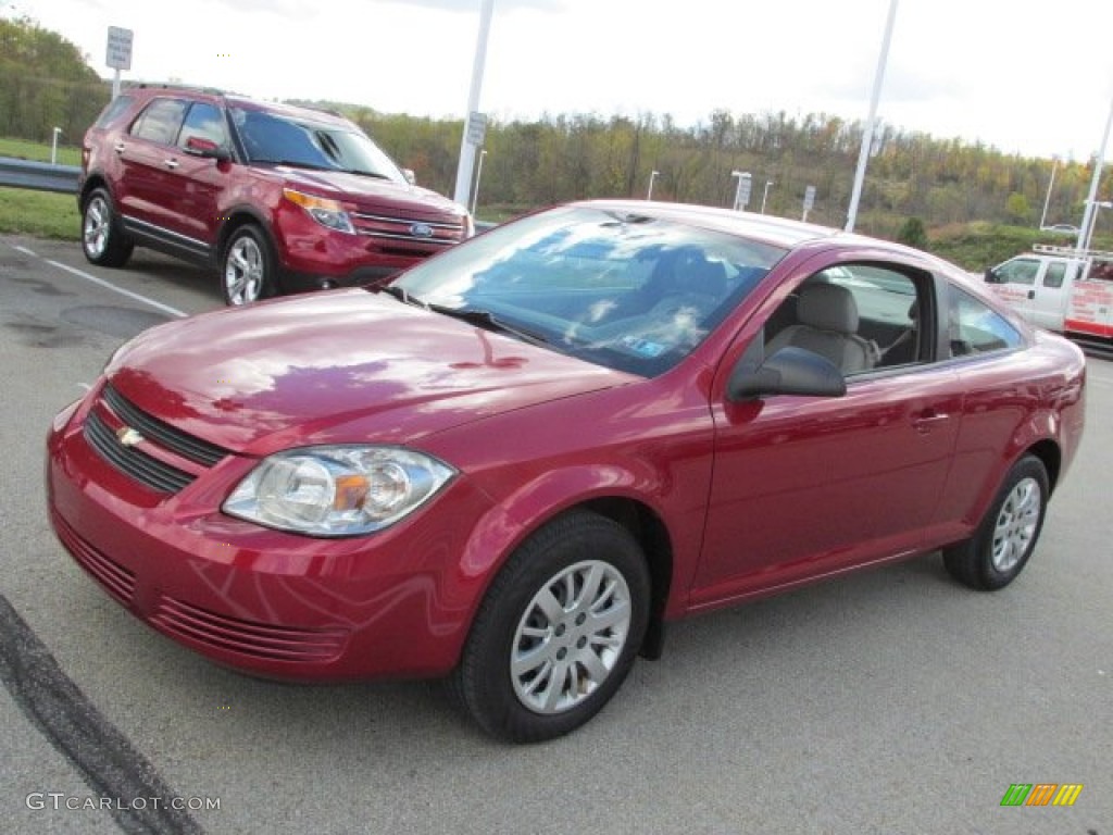 2010 Cobalt XFE Coupe - Crystal Red Tintcoat Metallic / Gray photo #5