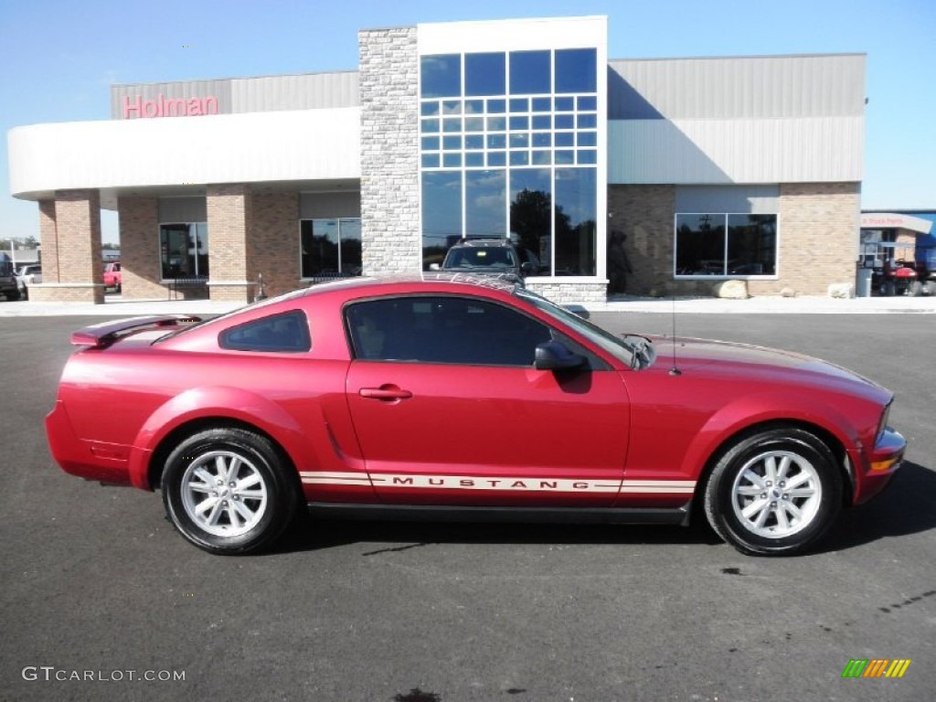 2005 Mustang V6 Deluxe Coupe - Redfire Metallic / Medium Parchment photo #1