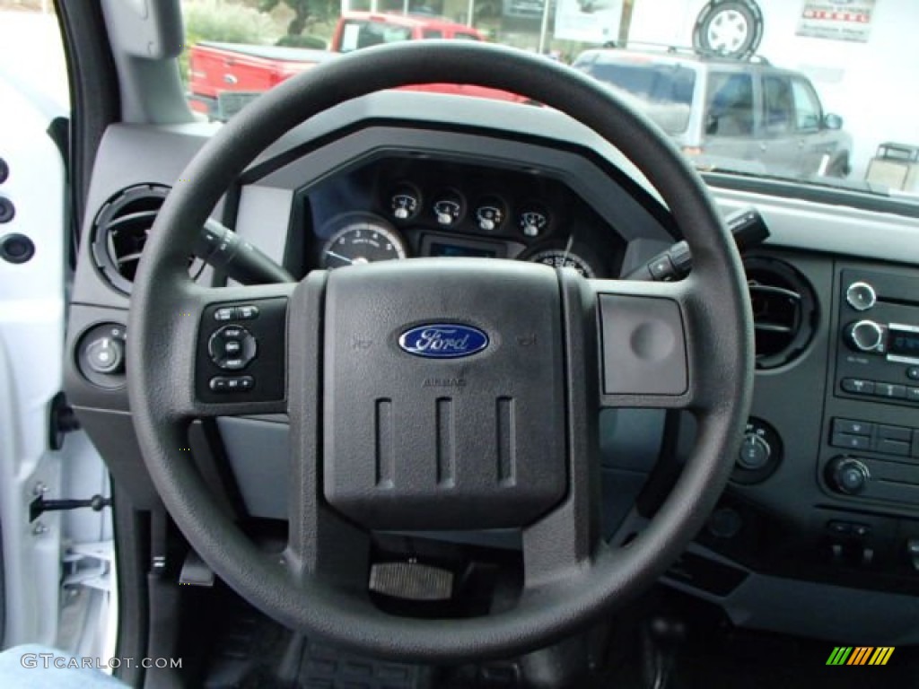 2014 Ford F350 Super Duty XL Regular Cab 4x4 Plow Truck Steel Steering Wheel Photo #87230796