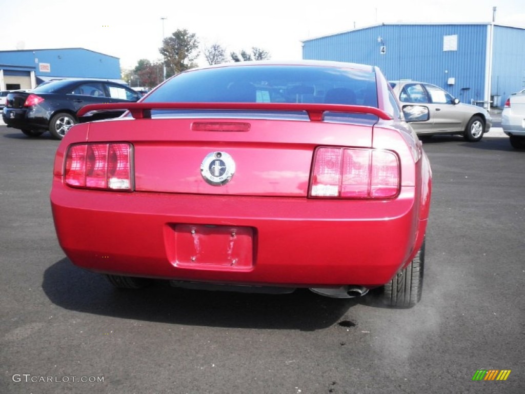 2005 Mustang V6 Deluxe Coupe - Redfire Metallic / Medium Parchment photo #21