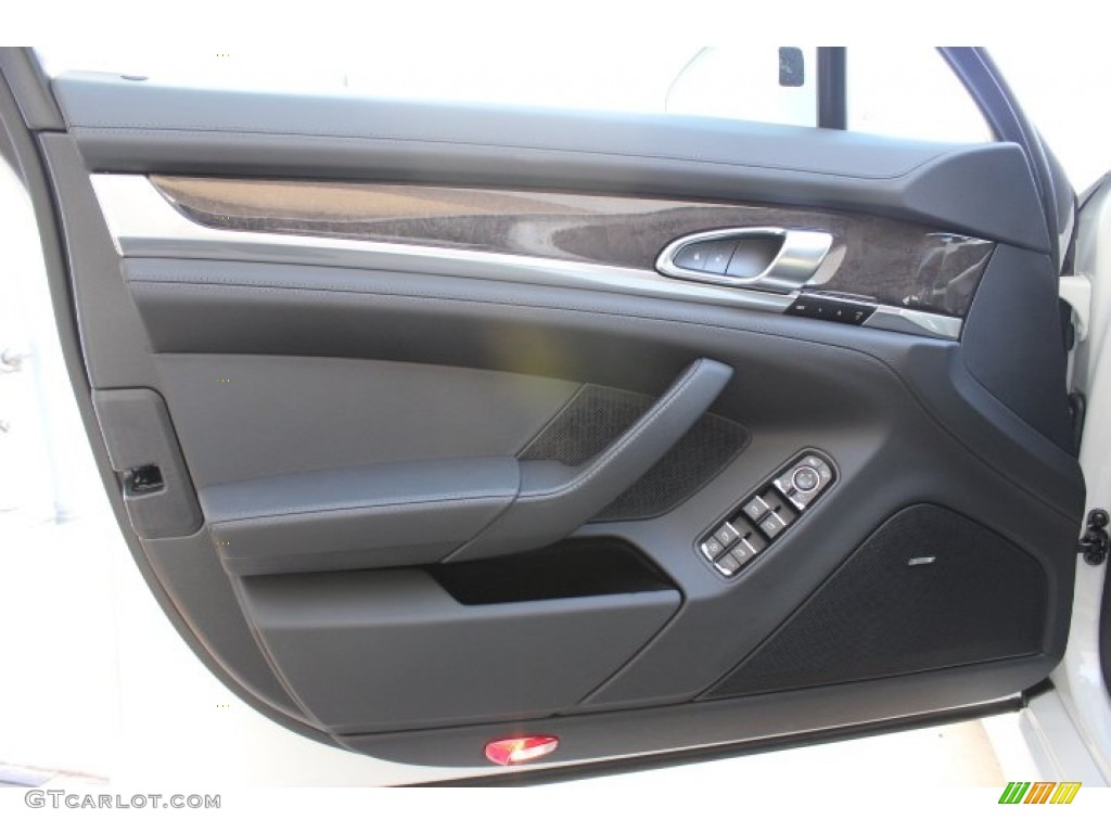 2013 Porsche Panamera Turbo S Black Door Panel Photo #87232883