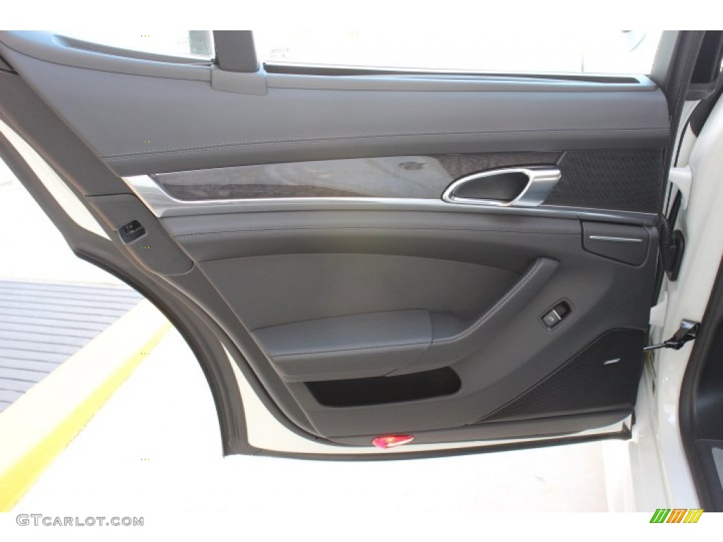 2013 Porsche Panamera Turbo S Black Door Panel Photo #87233385