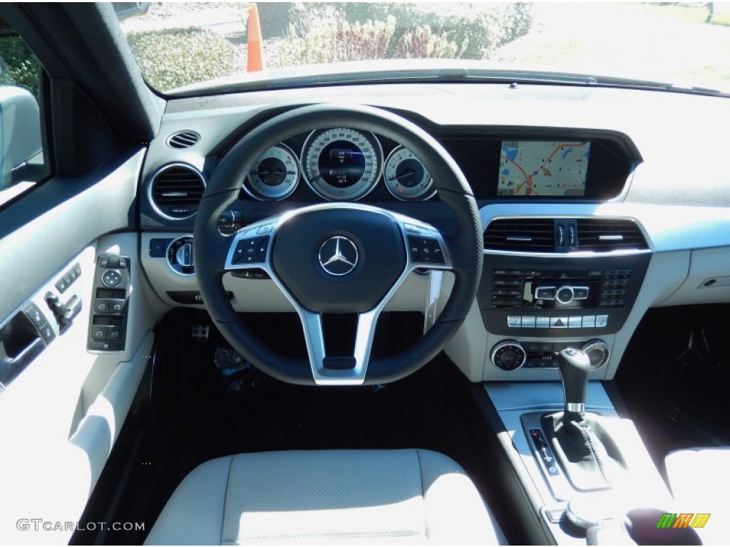 2014 Mercedes-Benz C 250 Sport Ash/Black Dashboard Photo #87233694