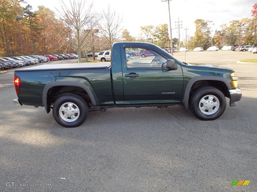 Dark Green Metallic 2005 Chevrolet Colorado LS Regular Cab 4x4 Exterior Photo #87234039