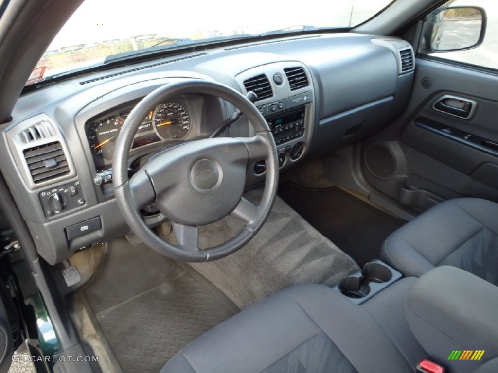 2005 Colorado LS Regular Cab 4x4 - Dark Green Metallic / Medium Dark Pewter photo #9