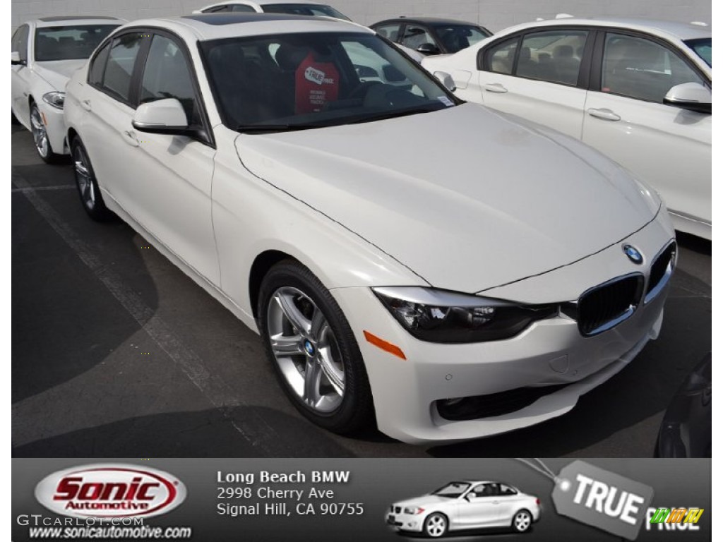 2014 3 Series 328d Sedan - Alpine White / Black photo #1