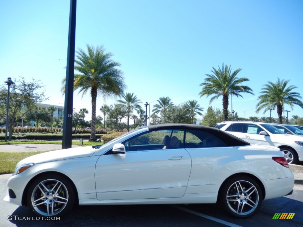 2014 E 350 Cabriolet - Diamond White Metallic / Natural Beige/Black photo #2