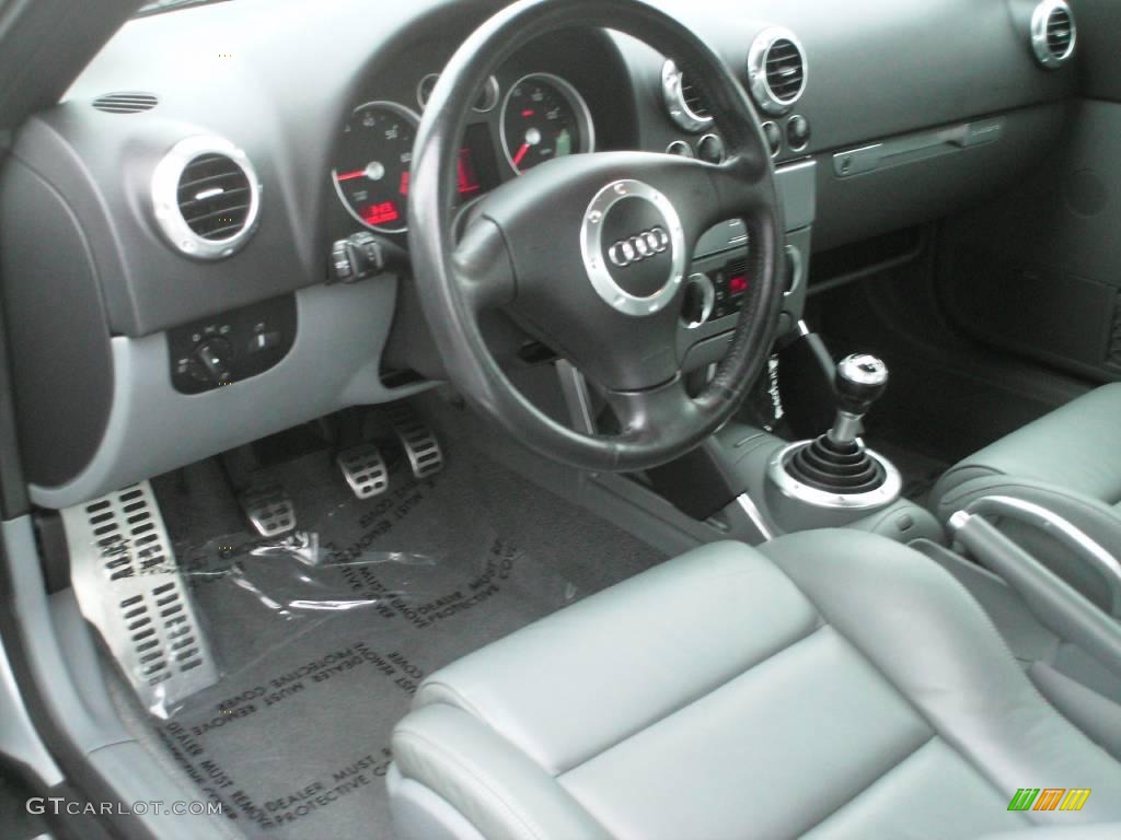 2002 TT 1.8T quattro Roadster - Lake Silver Metallic / Aviator Grey photo #25