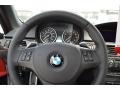 2013 BMW 3 Series Coral Red/Black Interior Steering Wheel Photo