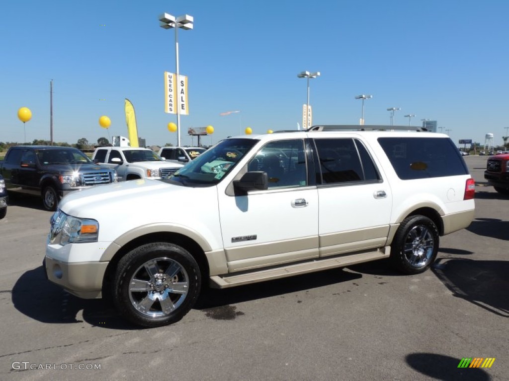 Oxford White 2007 Ford Expedition EL Eddie Bauer Exterior Photo #87236895