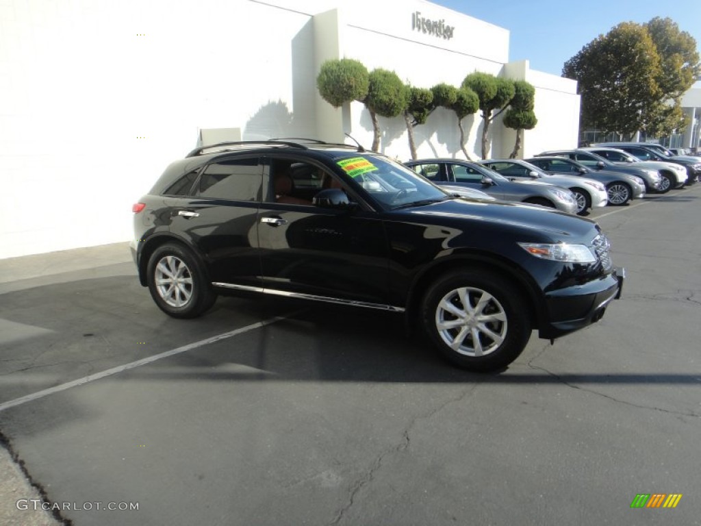 2006 FX 35 AWD - Black Obsidian / Brick/Black photo #6