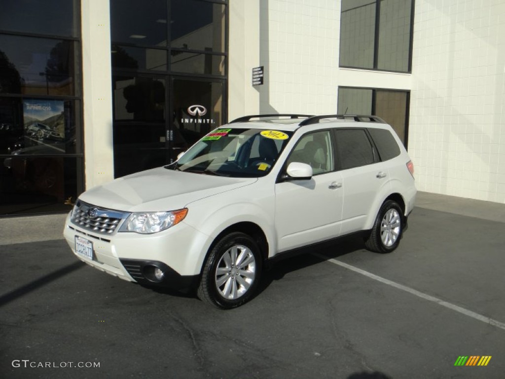 2012 Forester 2.5 X Limited - Satin White Pearl / Platinum photo #1