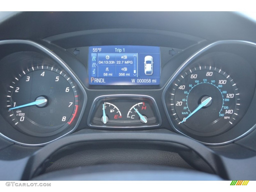 2014 Focus SE Sedan - Tuxedo Black / Medium Light Stone photo #33