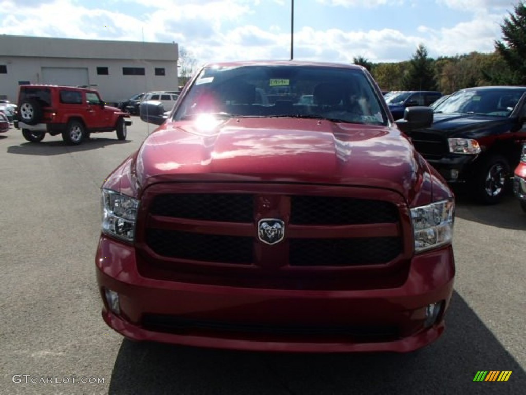 2014 1500 Express Crew Cab 4x4 - Deep Cherry Red Crystal Pearl / Black/Diesel Gray photo #3