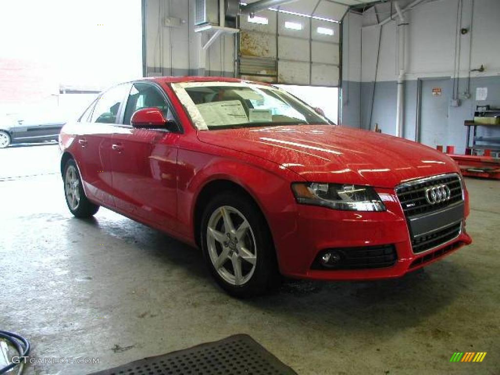 2009 A4 2.0T quattro Sedan - Brilliant Red / Cardamom Beige photo #4