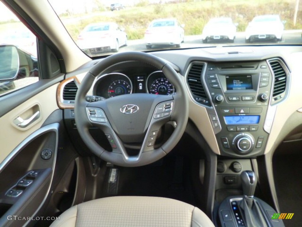 2014 Hyundai Santa Fe Sport 2.0T AWD Beige Dashboard Photo #87243156