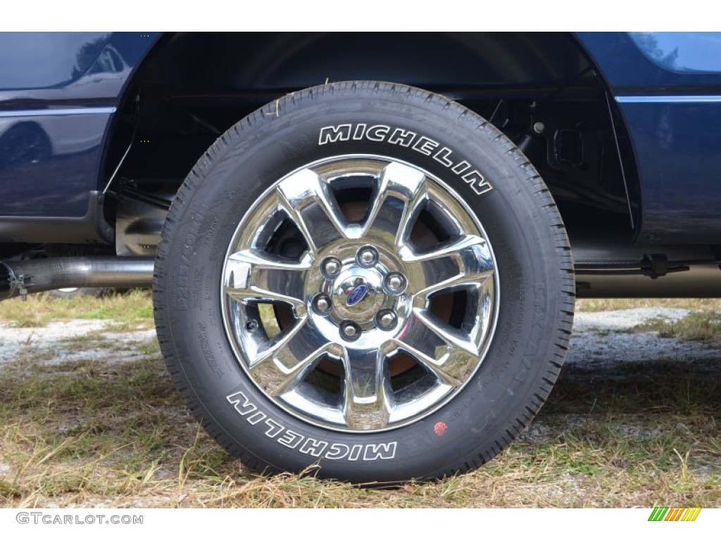 2013 F150 XLT SuperCrew - Blue Jeans Metallic / Steel Gray photo #17