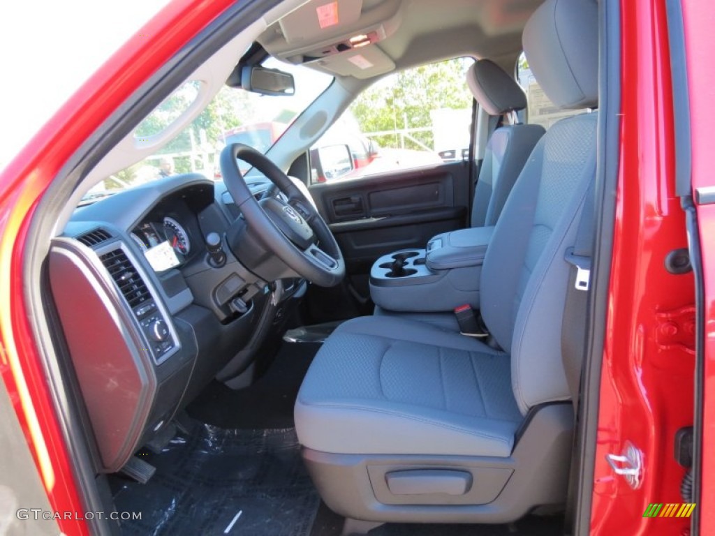 2014 1500 Express Quad Cab - Flame Red / Black/Diesel Gray photo #7