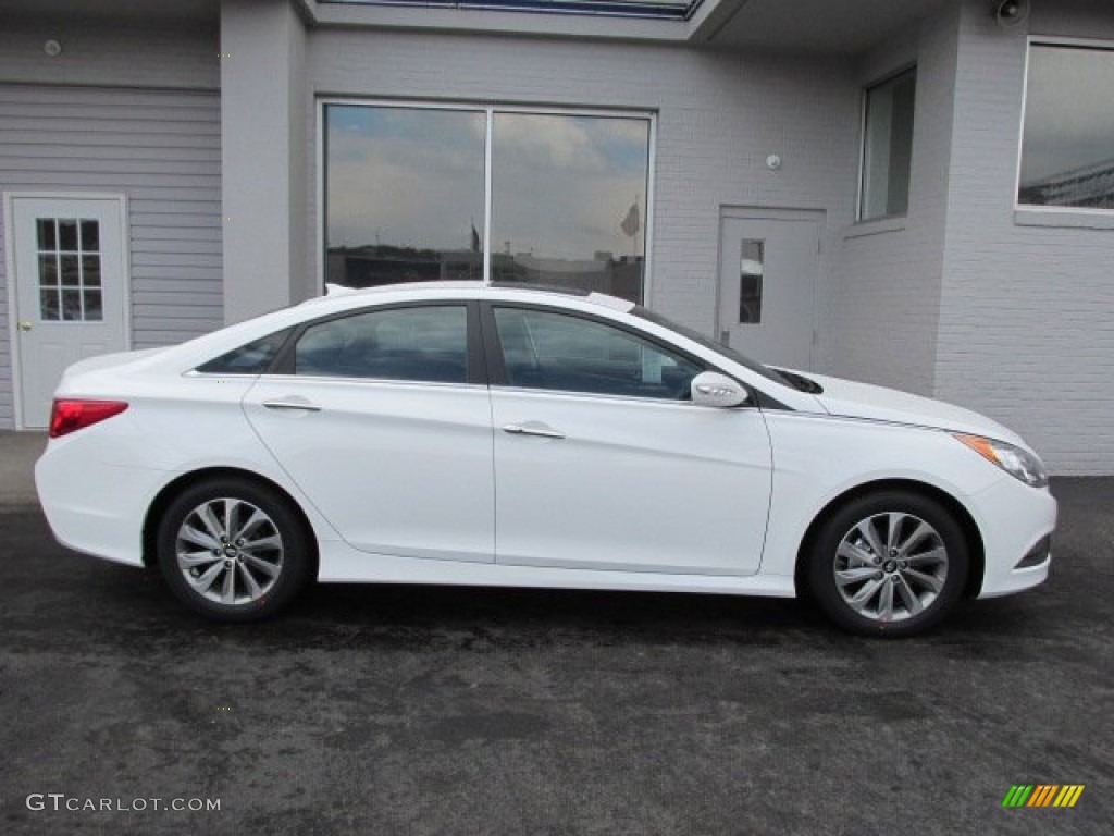 2014 Sonata Limited - Pearl White / Gray photo #2