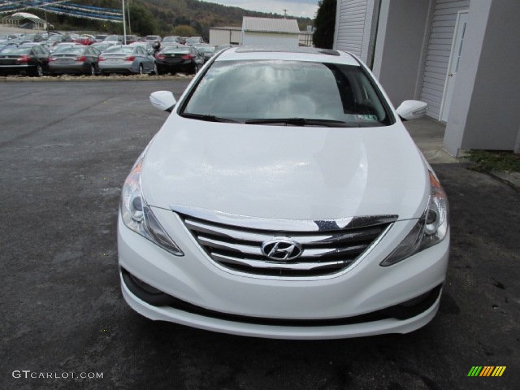 2014 Sonata Limited - Pearl White / Gray photo #5