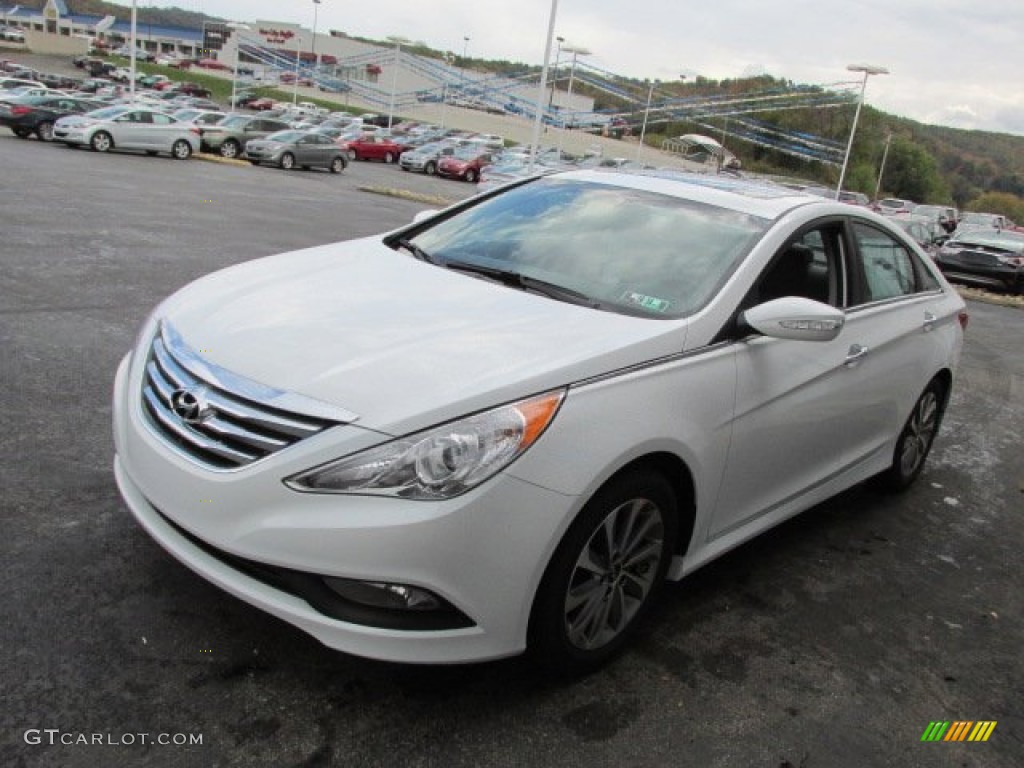 2014 Sonata Limited - Pearl White / Gray photo #6